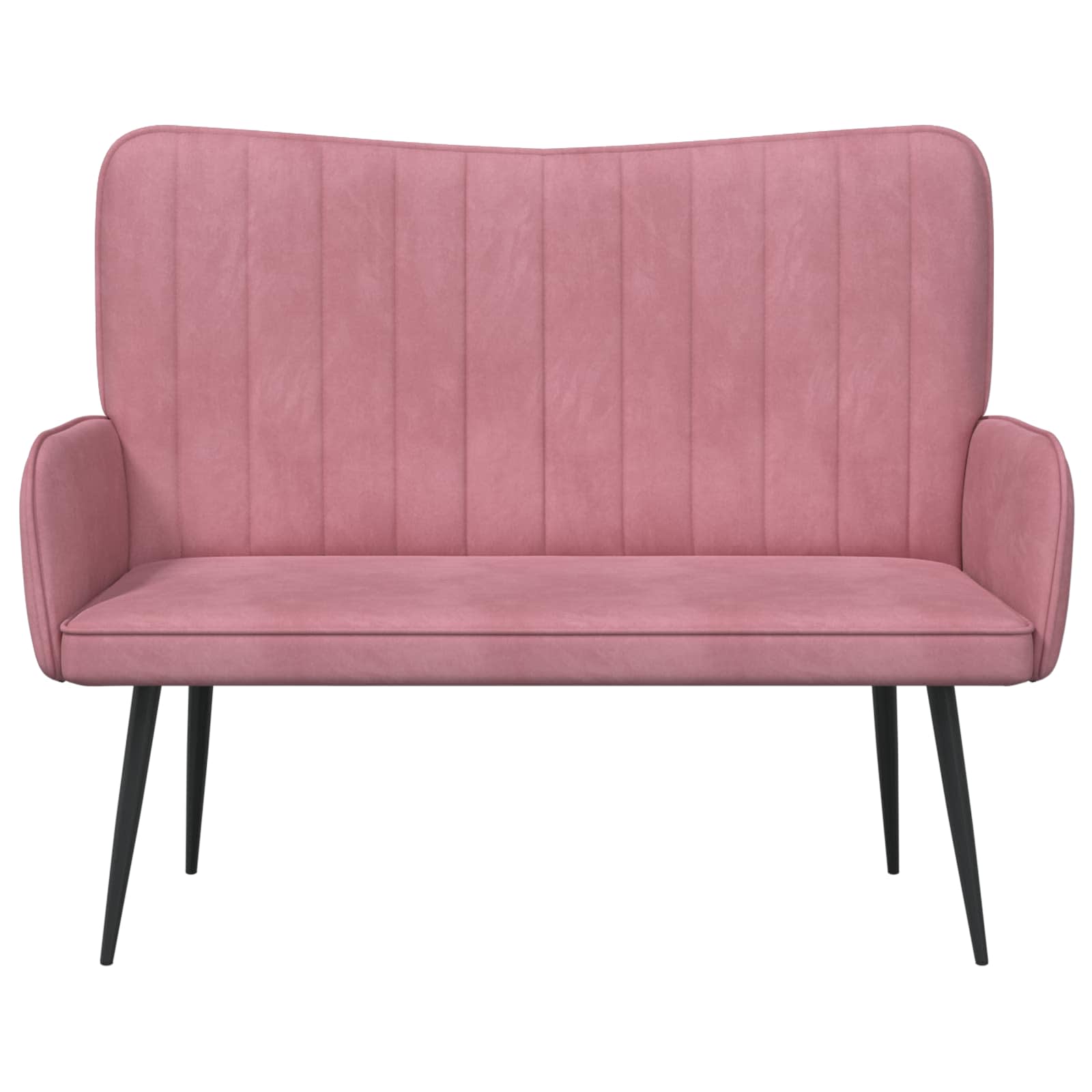 2-Sitzer Sofa Hellgrau 115 x 61 x 87 cm Samt (V)