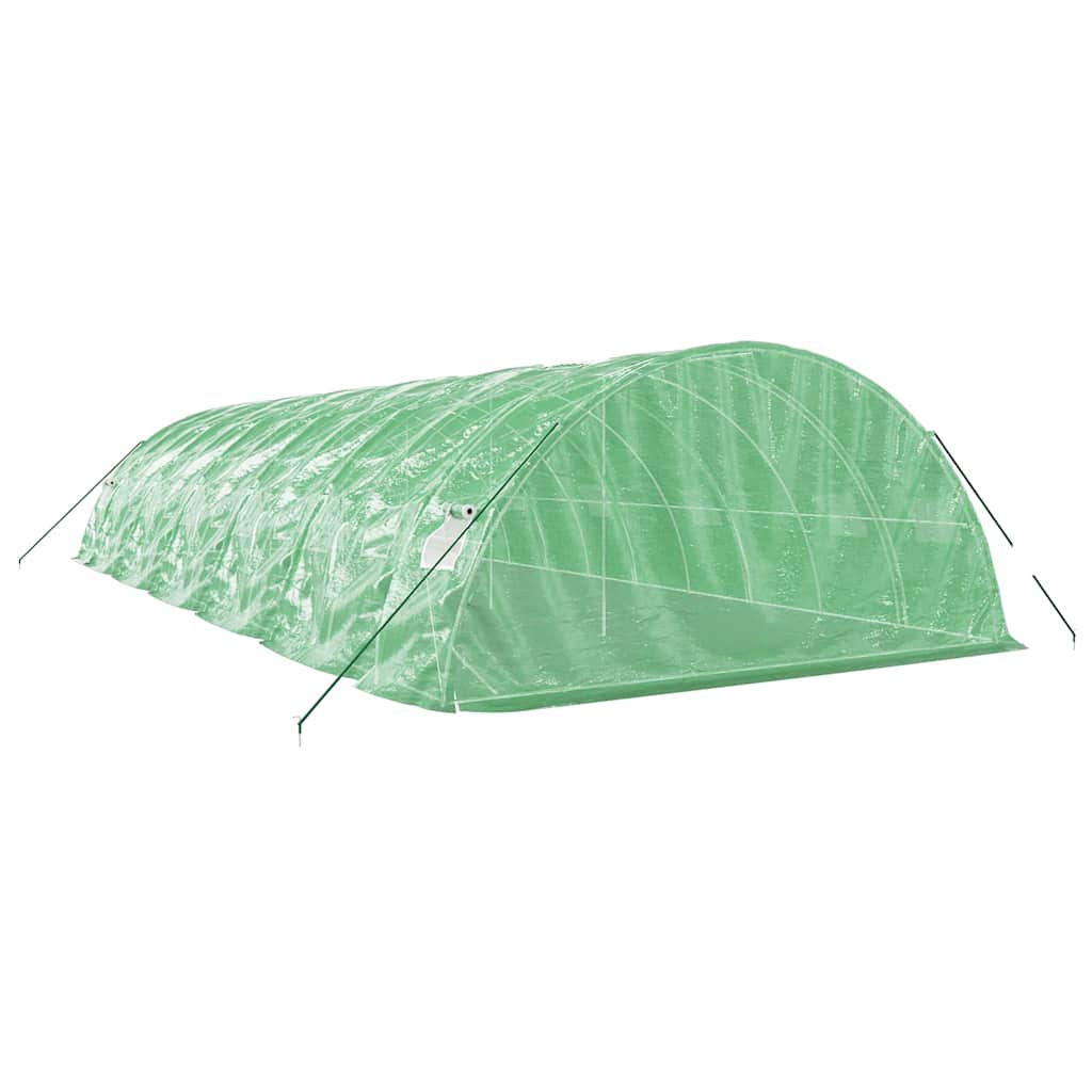 Gewächshaus mit Stahlrahmen Weiß 40 m² 8x5x2,3 m