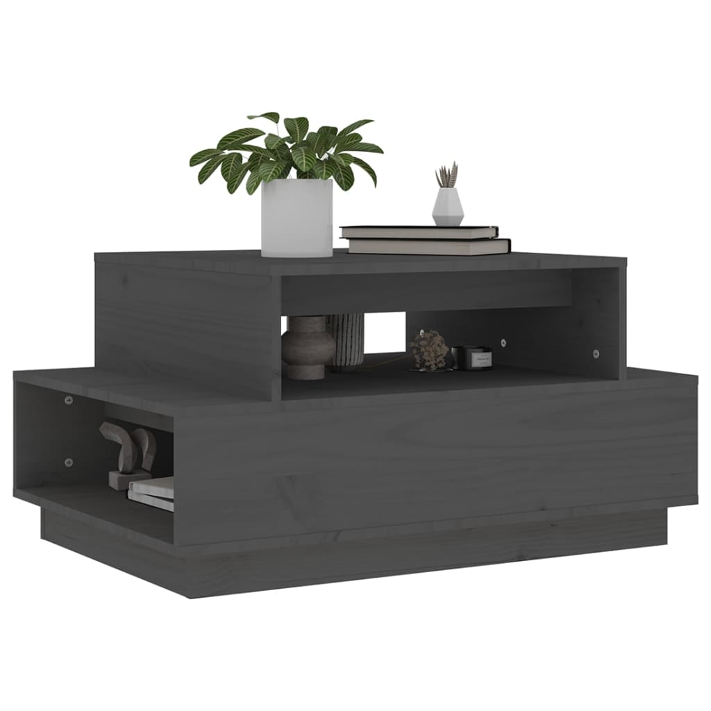 Couchtisch 80x55x40,5 cm Massivholz Kiefer