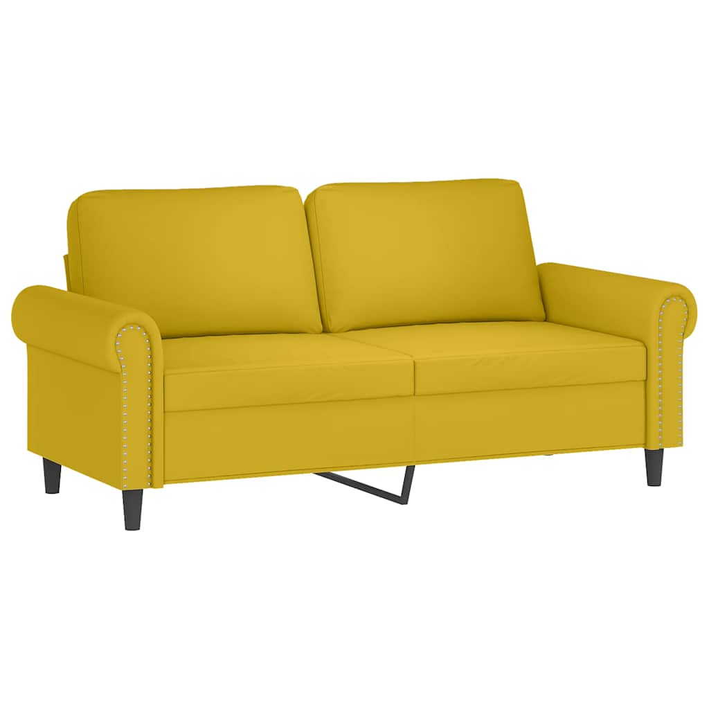 2-Sitzer-Sofa mit Zierkissen Dunkelgrün 120 cm Samt