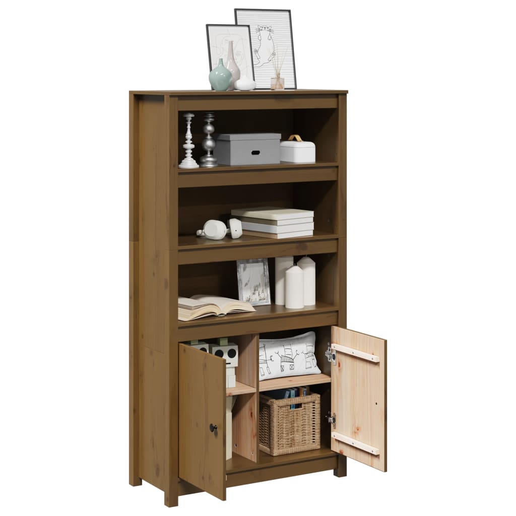 Highboard 80x35x154 cm Massivholz Kiefer