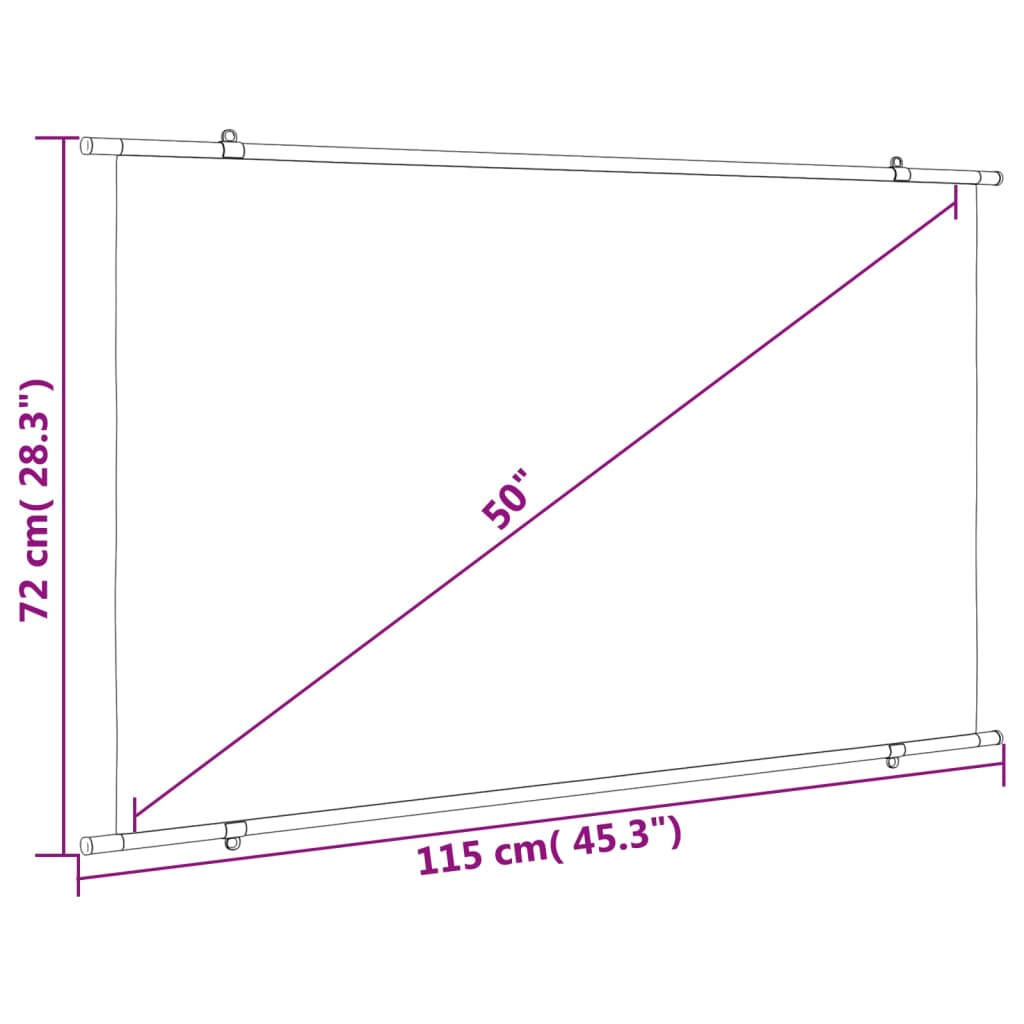Beamer Leinwand 89" 1:1