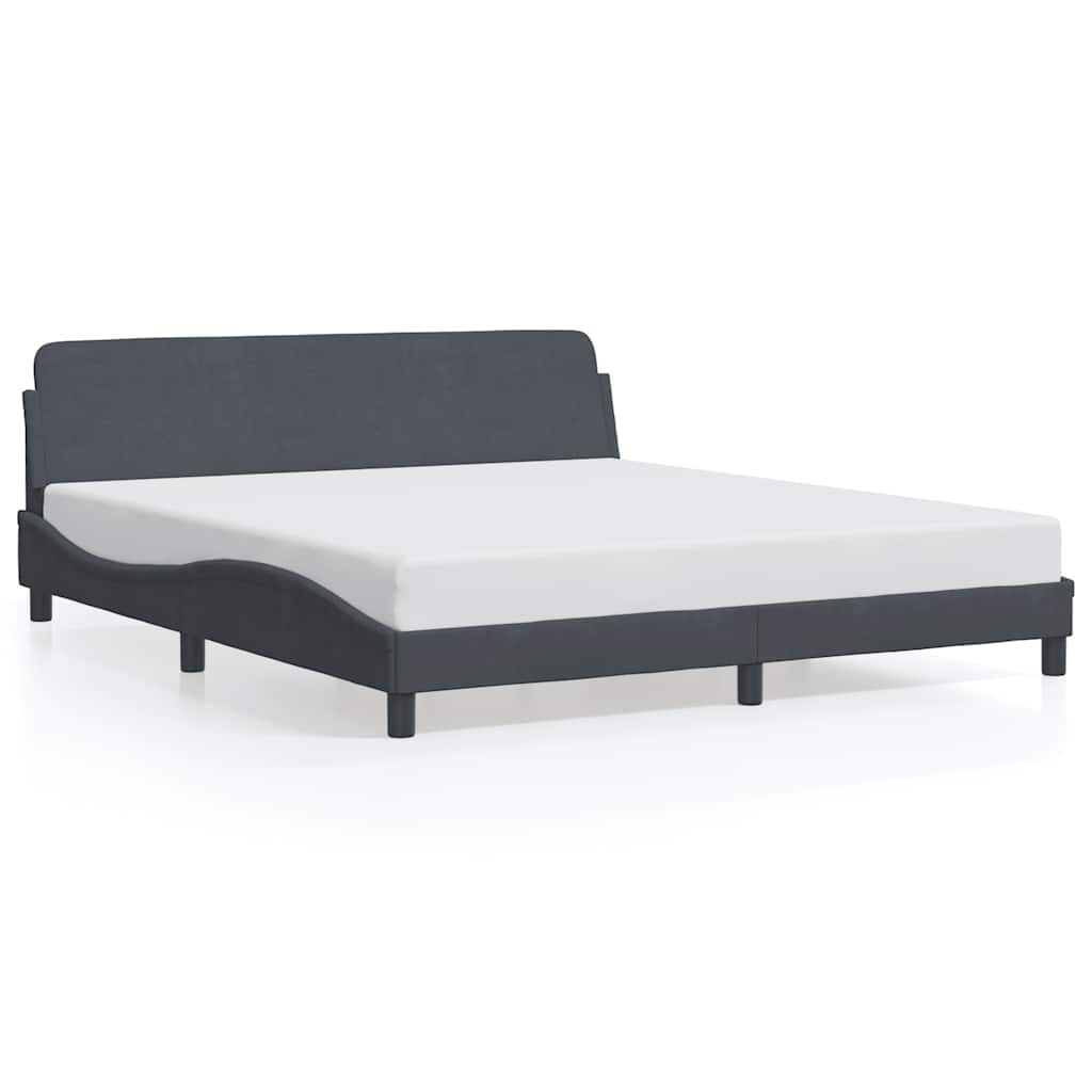 Bettgestell "Dover" Hellgrau 80x200 cm Samt