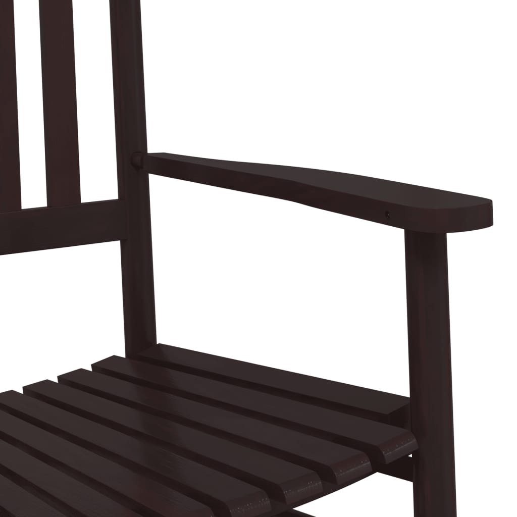 Schaukelstühle mit Gebogenen Sitzen 2 Stk. Schwarz Pappelholz