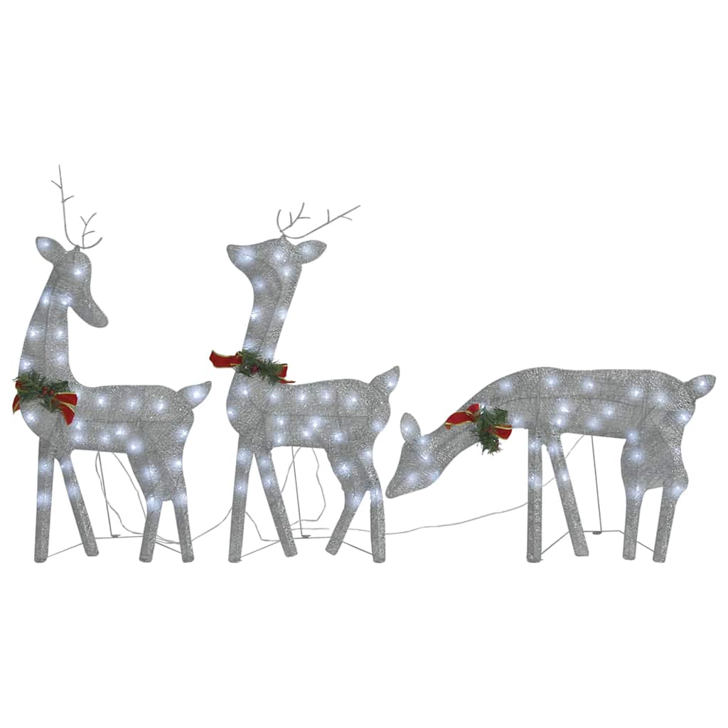 Weihnachtsdeko LED Rentiere 270x7x90 cm Golden Warmweiß