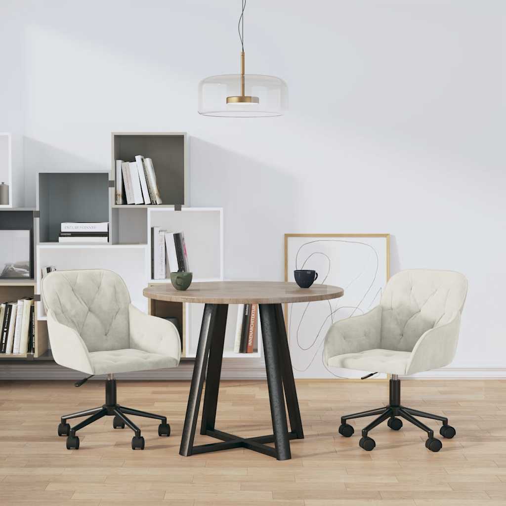 Esszimmerstühle 2 Stk. Drehbar Rosa Samt