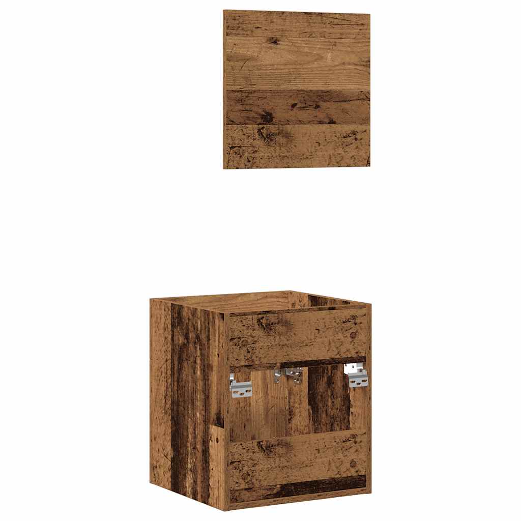 2-tlg. Badmöbel-Set Weiß Holzwerkstoff