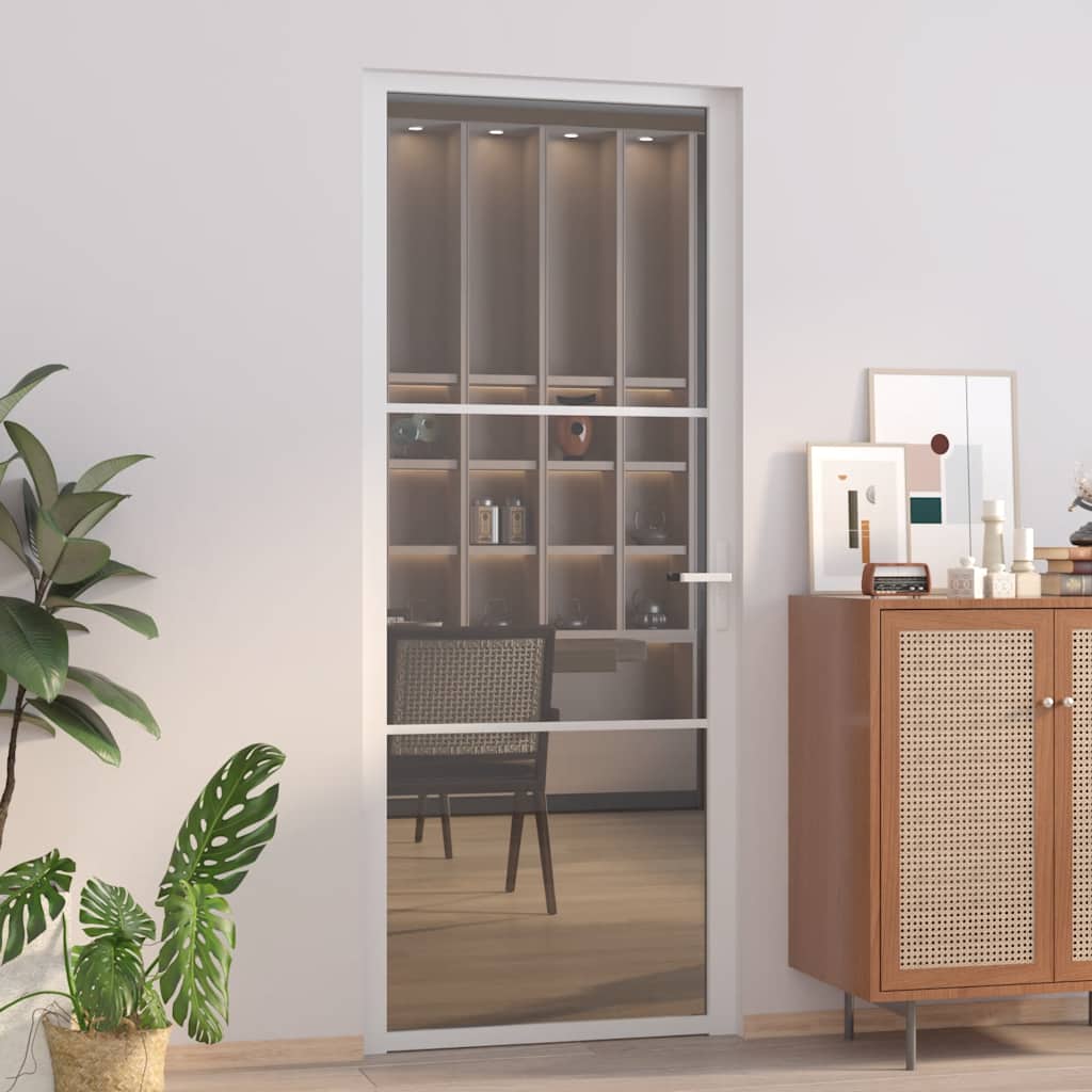 Innentür ESG Glas und Aluminium 76x201,5 cm Schwarz