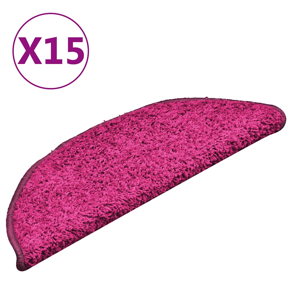Stufenmatten 15 Stk. 56x17x3 cm Grau Halbrund