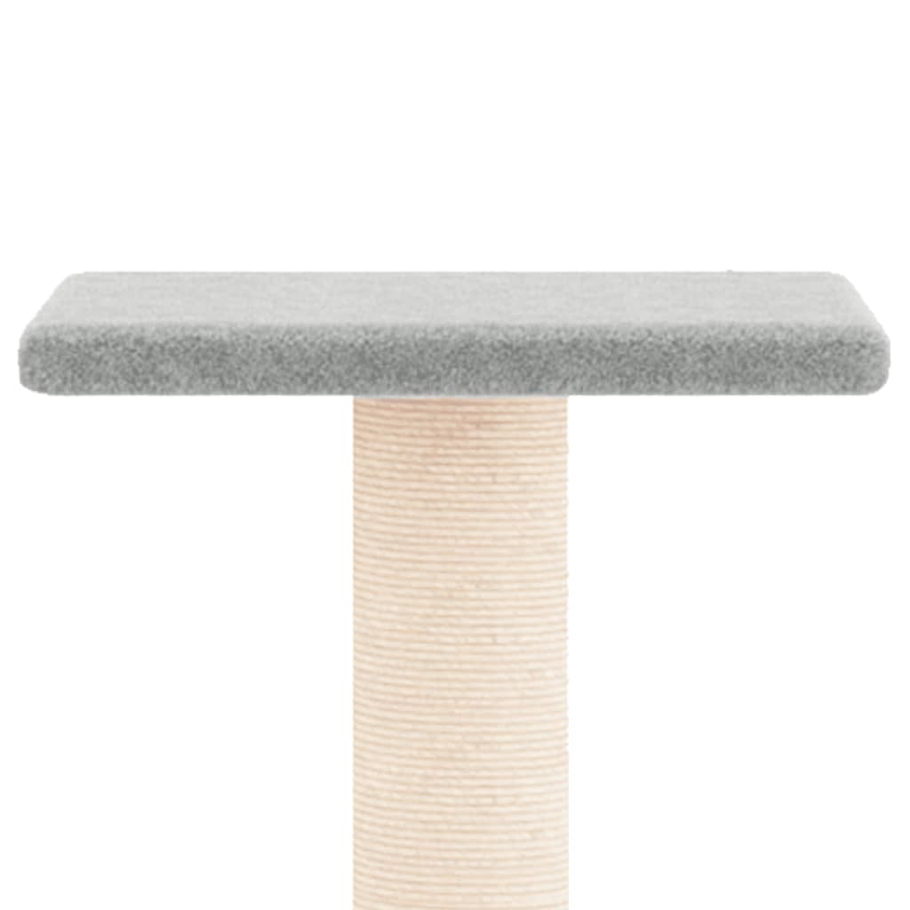 Kratzbaum mit Sisal-Kratzsäulen Creme 73 cm