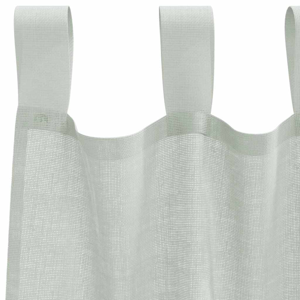 Voile Vorhänge mit Ösen 2 Stk. Apfelgrün 140x140 cm
