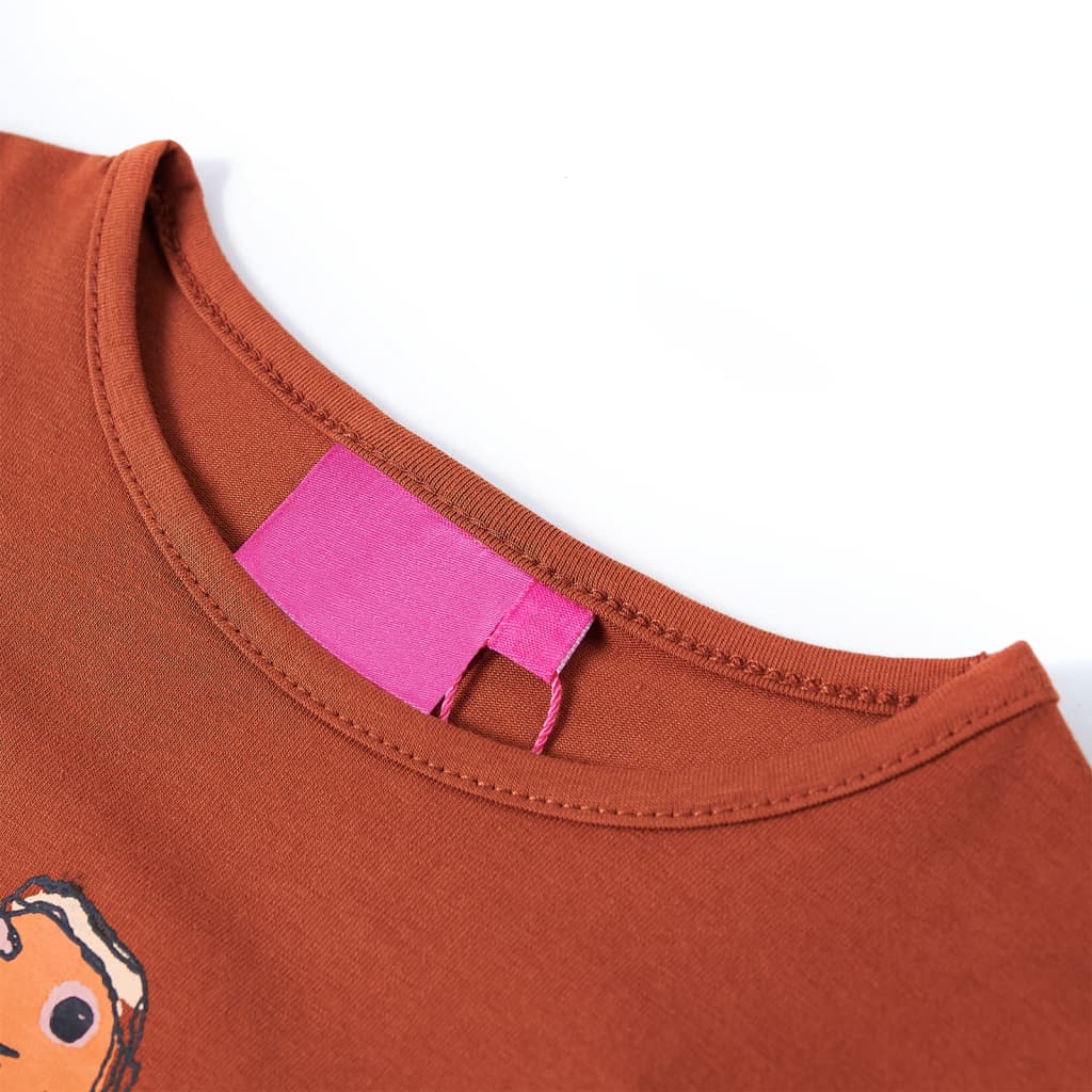 Kinder-Langarmshirt Cognac 116