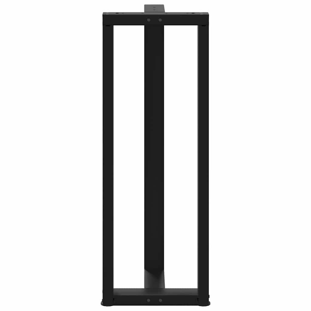 Couchtischbeine T-Form 2 Stk. Schwarz 30x25x(30-31) cm Stahl