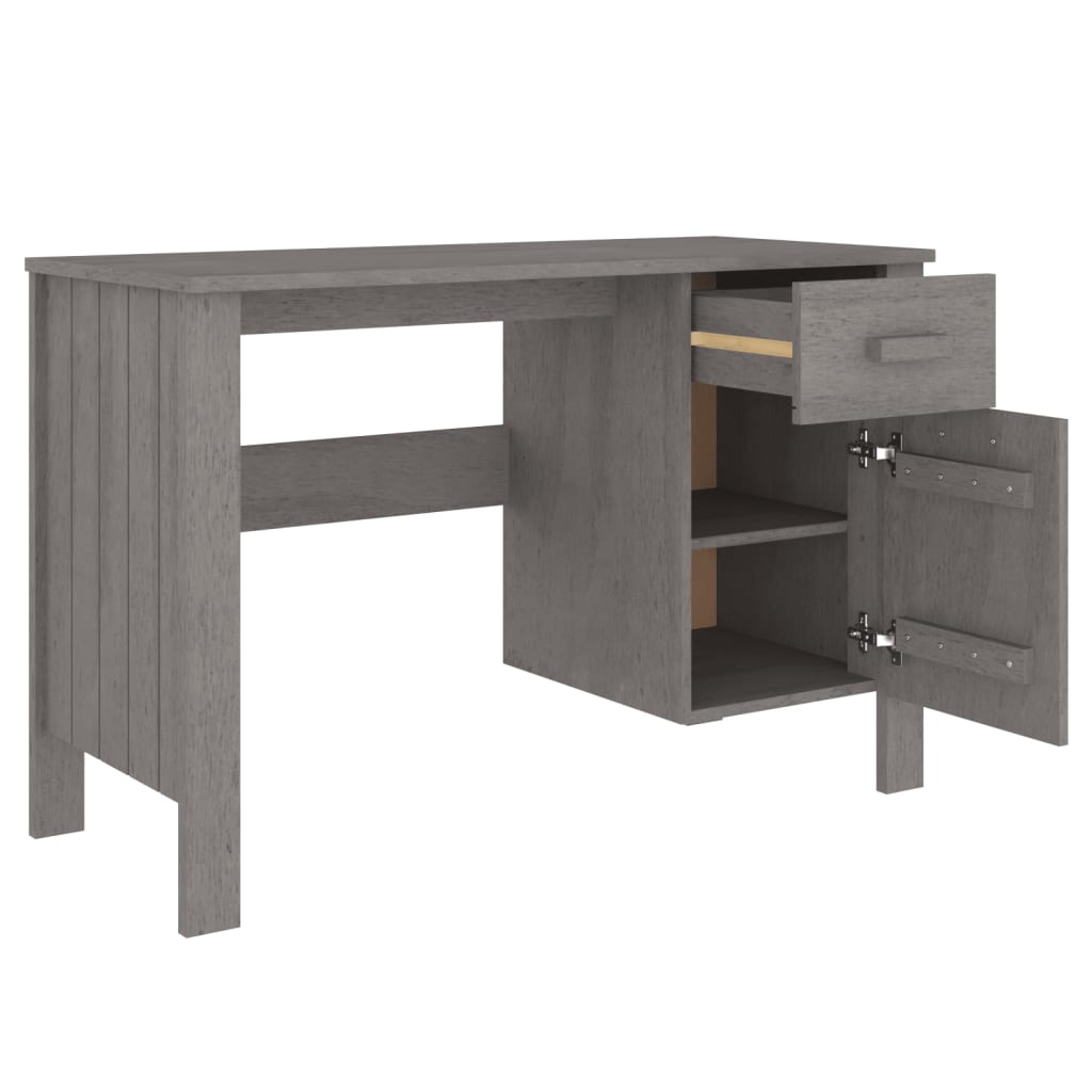 Schreibtisch HAMAR Honigbraun 113x50x75 cm Massivholz Kiefer