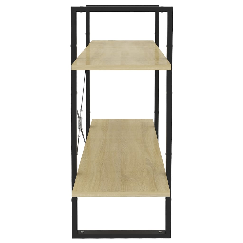 Bücherregal 2 Fächer Weiß 100x30x70 cm Holzwerkstoff