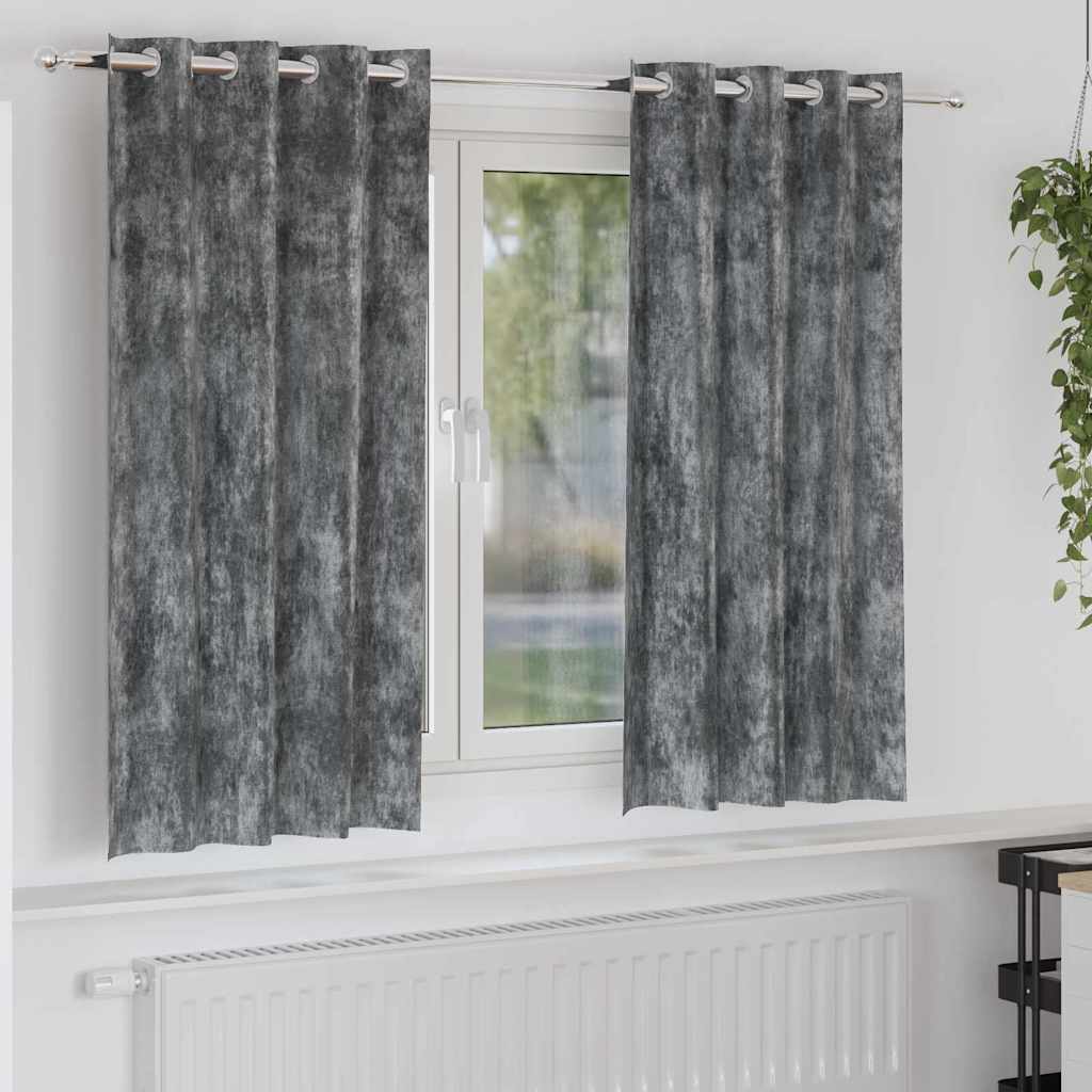 Samtvorhänge mit Vorhängen 2 pcs Weinrot 140 x 140 cm Samt