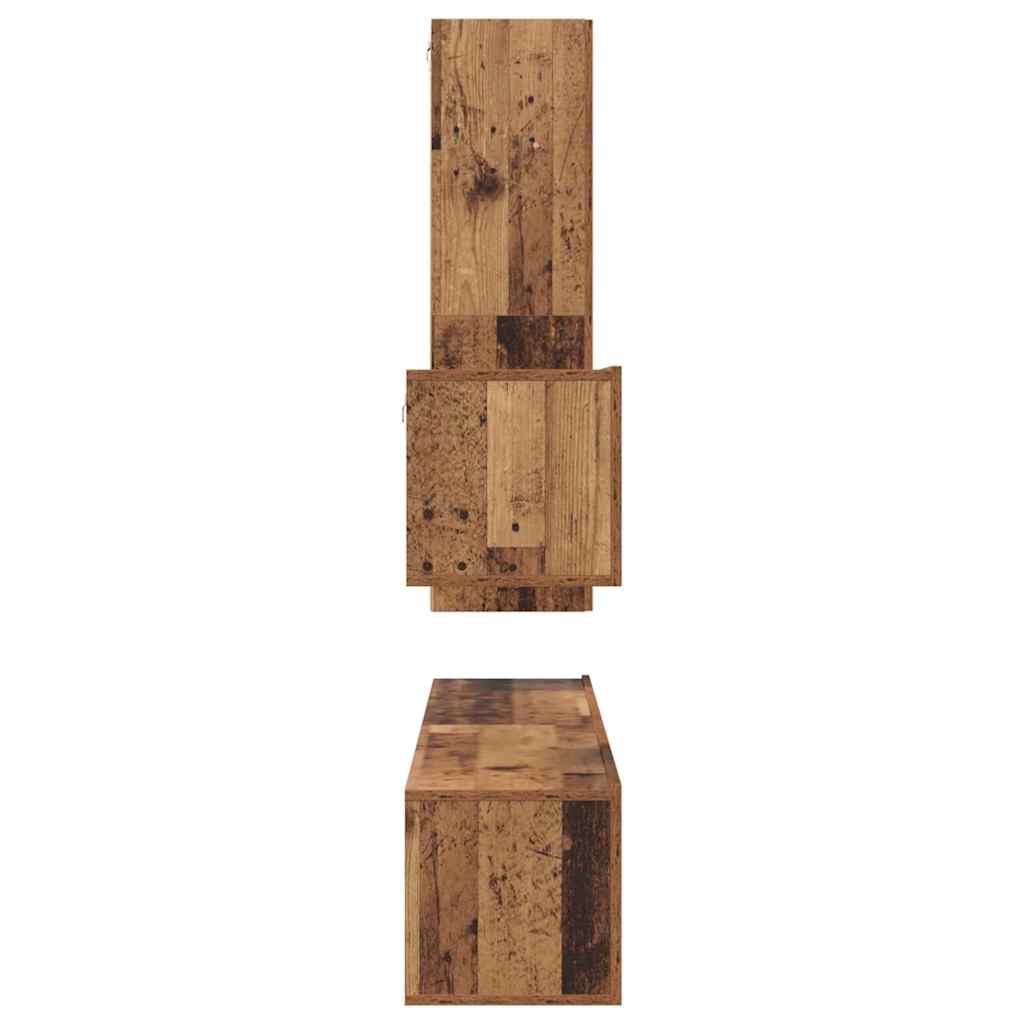 4-tlg. TV-Schrank-Set Weiß Holzwerkstoff