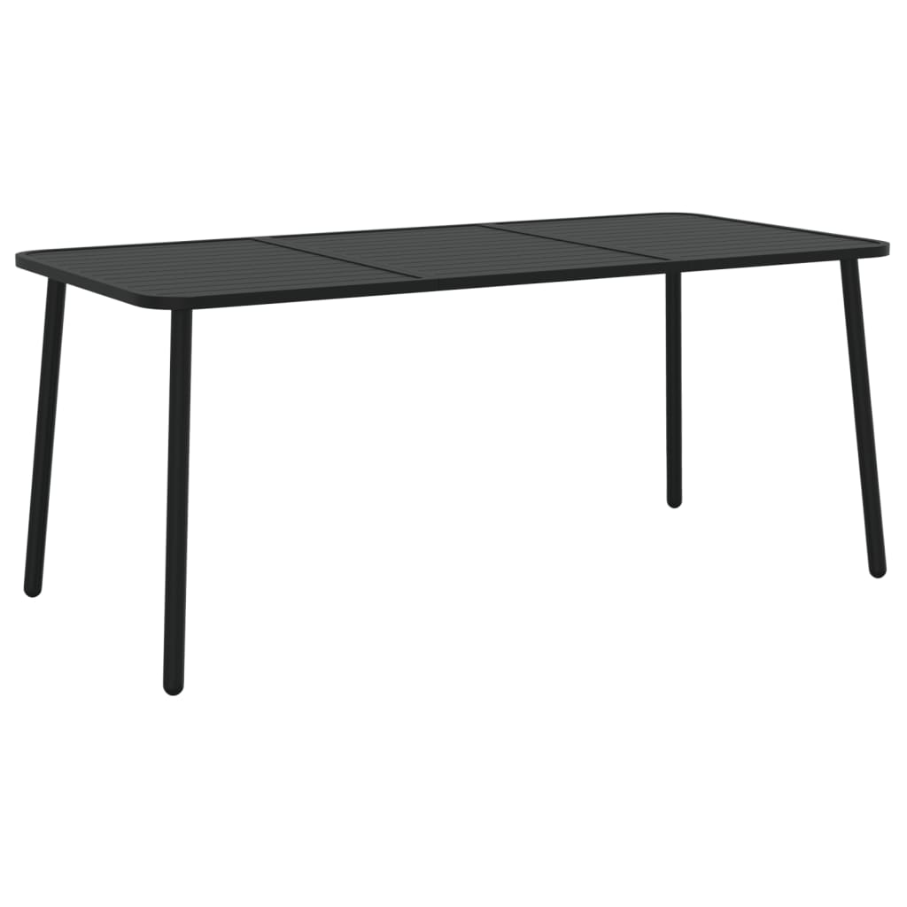Gartentisch Anthrazit 100x100x71 cm Stahl