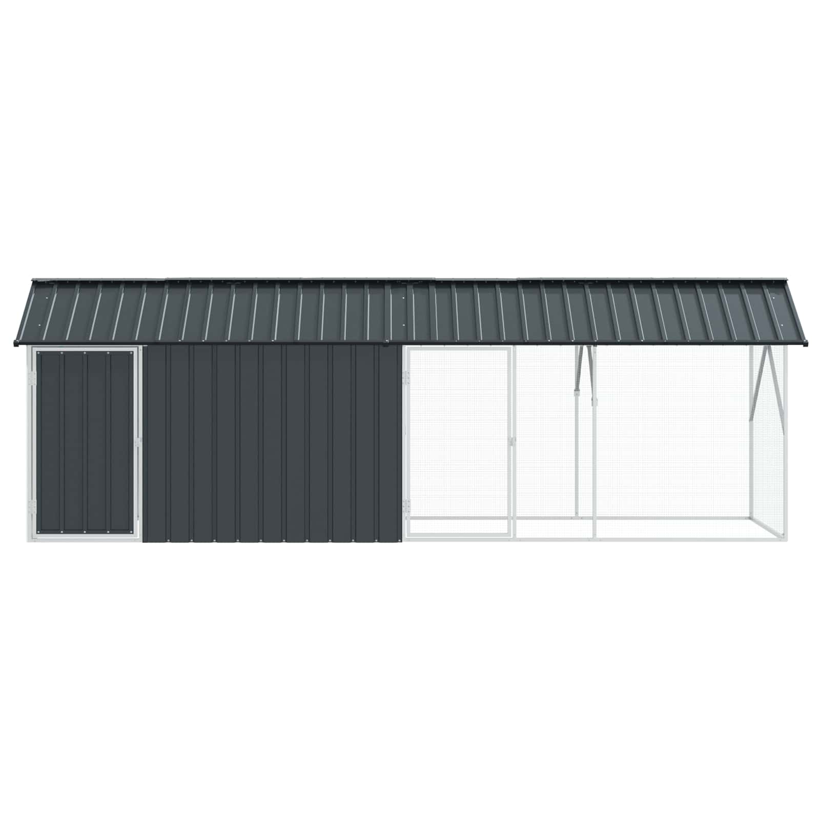 Vogelkäfig Anthrazit 422 x 103 x 142 cm Verzinkter Stahl