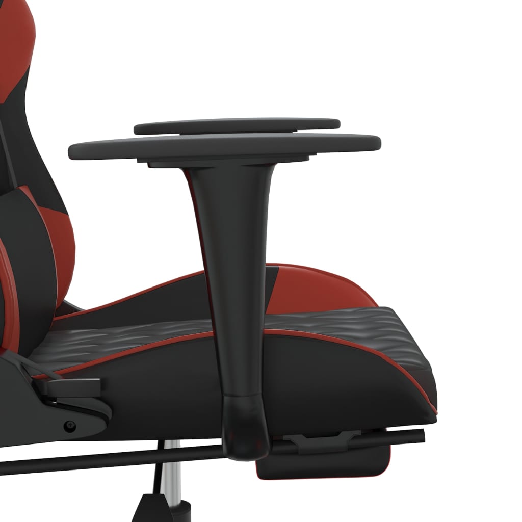 Gaming-Stuhl mit Massagefunktion Schwarz und Blau Kunstleder