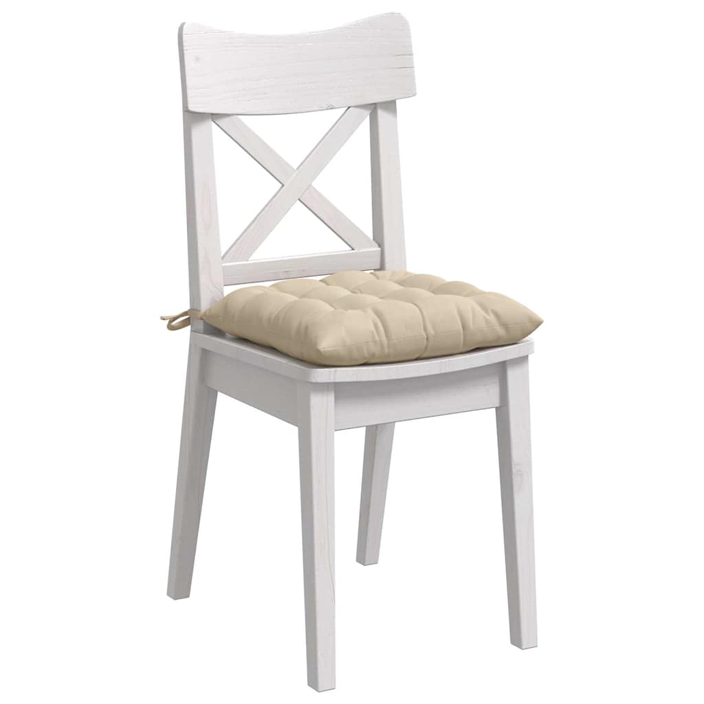 Sitzkissen 4 Stück Taupe 40 x 40 x 6 cm Mikrofaser