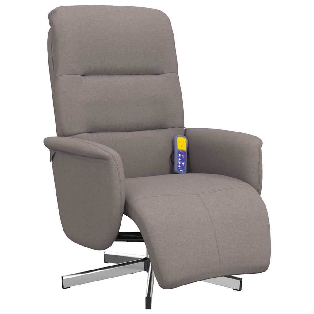 Massagesessel mit Fußteil Braun Stoff