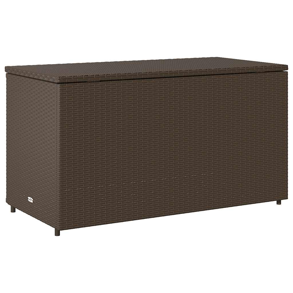 Gartenschrank Schwarz 110x55x60,5 cm Poly Rattan