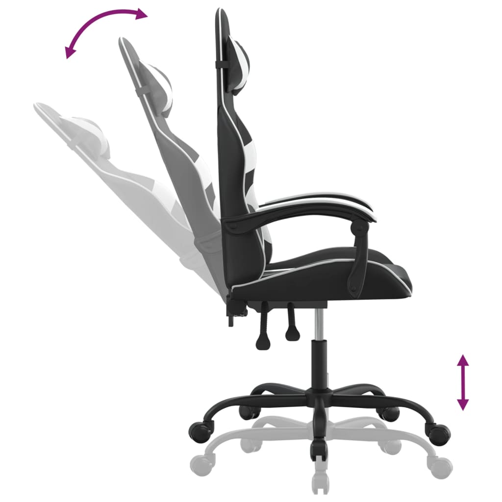 Gaming-Stuhl Drehbar Schwarz und Rot Kunstleder