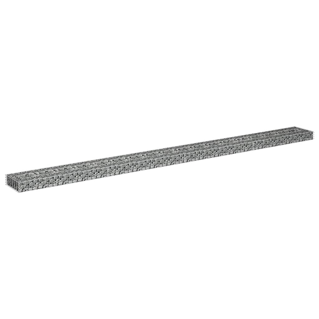 Gabionen-Hochbeet Verzinkter Stahl 90x30x10 cm