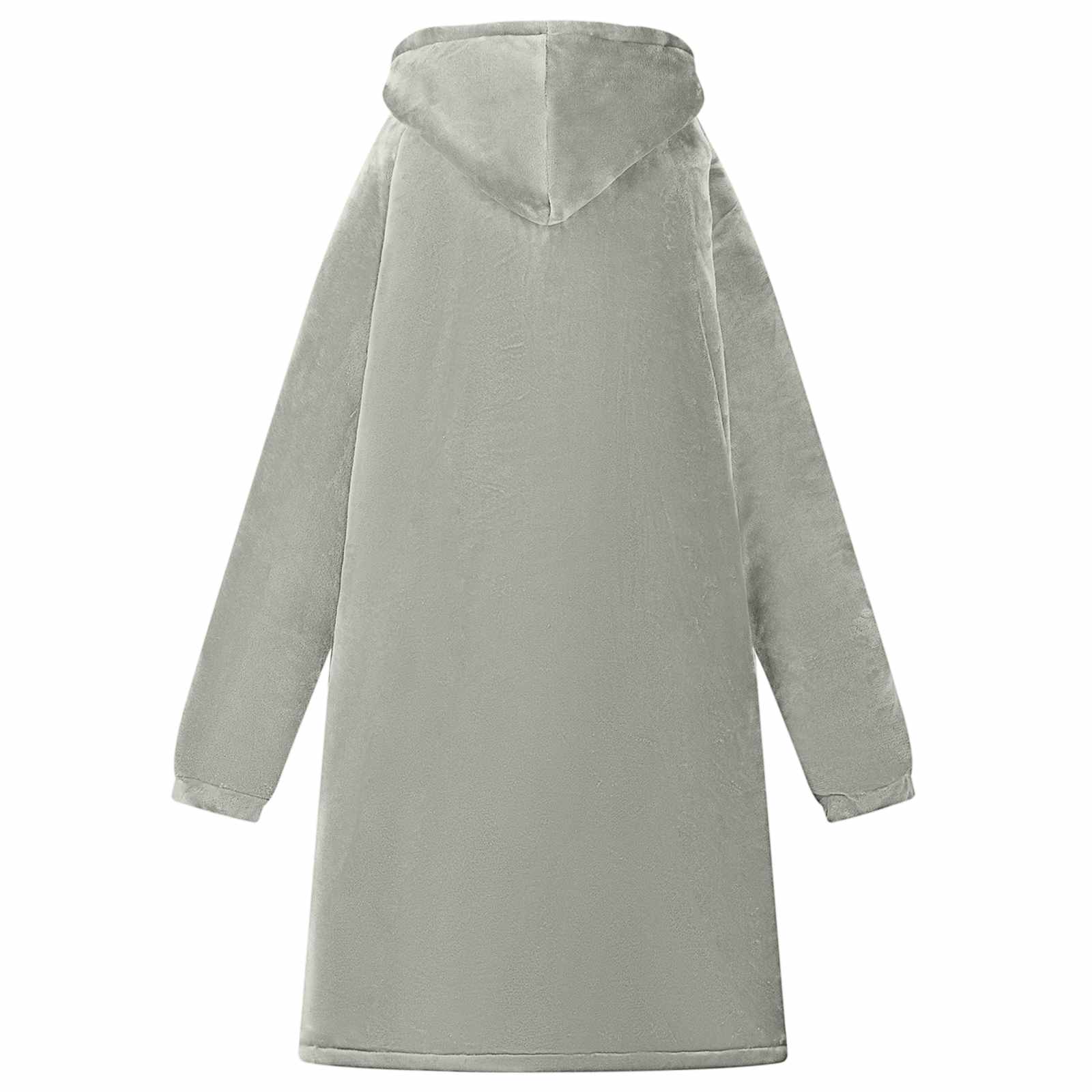 Decken-Hoodie Beige M Fleece und Flanell