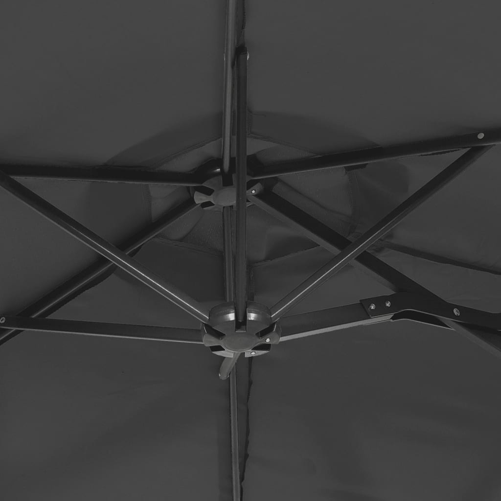 Doppel-Sonnenschirm Sandweiß 316x145 cm