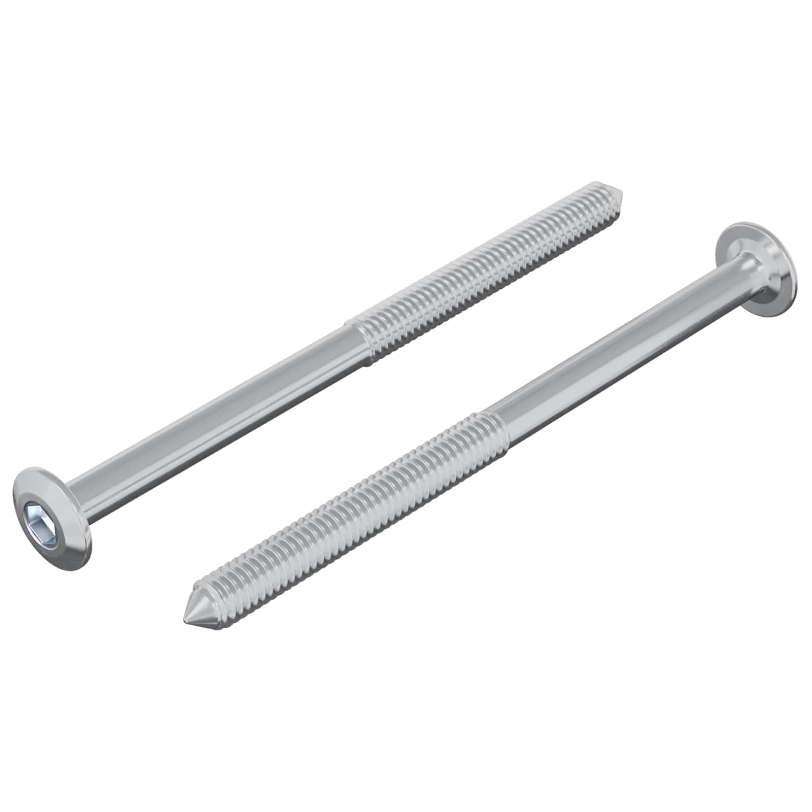Schraube 2 pcs Silber M6 x 50 mm Stahl