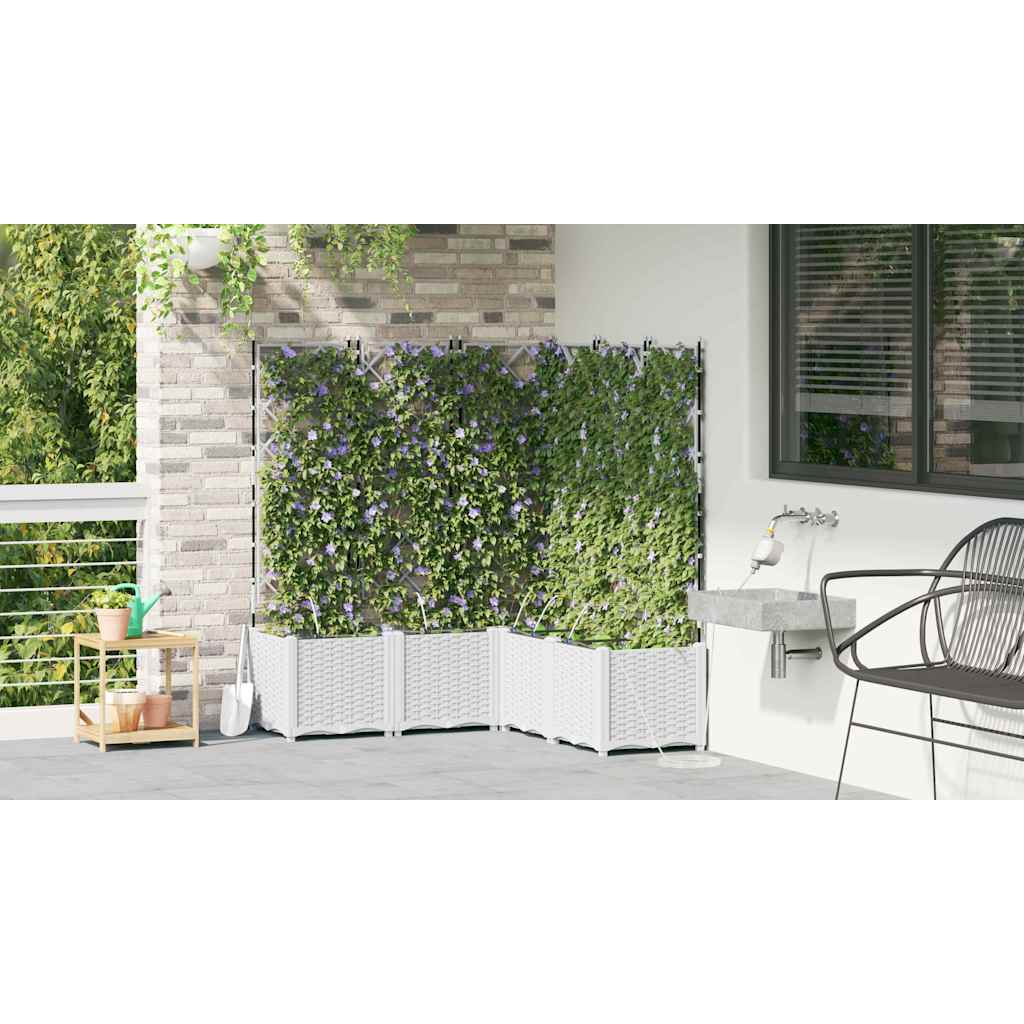 Garten-Pflanzgefäß 4 Stk. Braun 160 x 40 x 22 cm PP