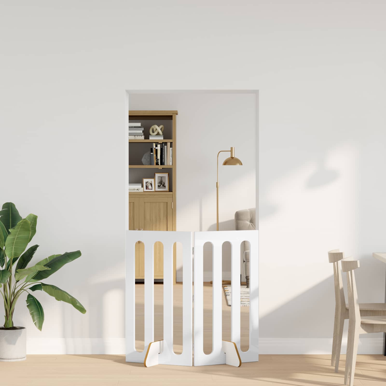 Faltbarer Haustierzaun 2 pcs Weiß 100,5 x 38 x 70 cm