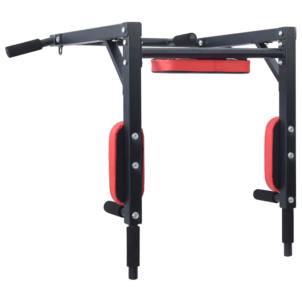 Dip Station Schwarz und Rot 72,5 x 70 x 31 cm