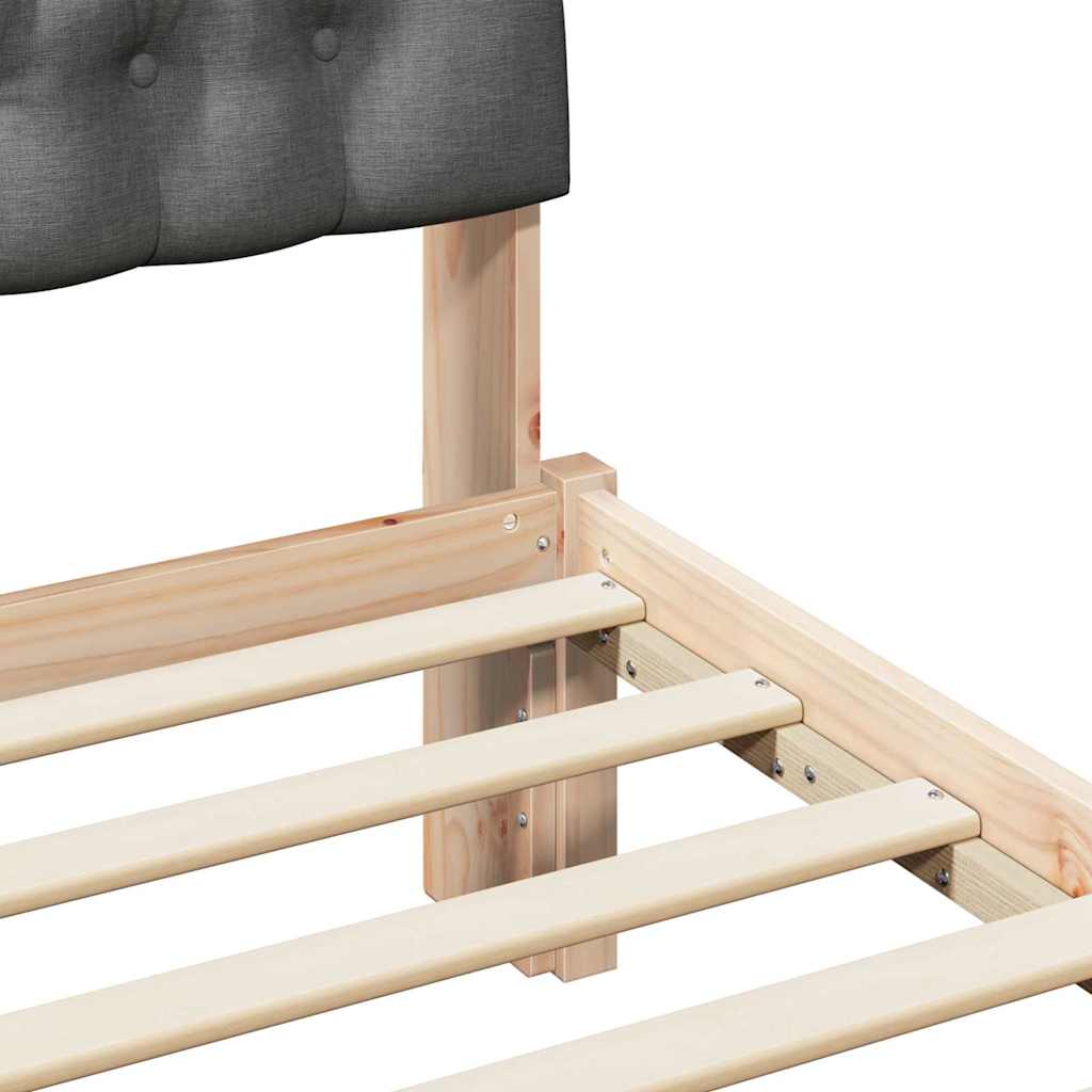 Bettgestell mit gepolstertem Kopfteil Braun 200 x 200 cm