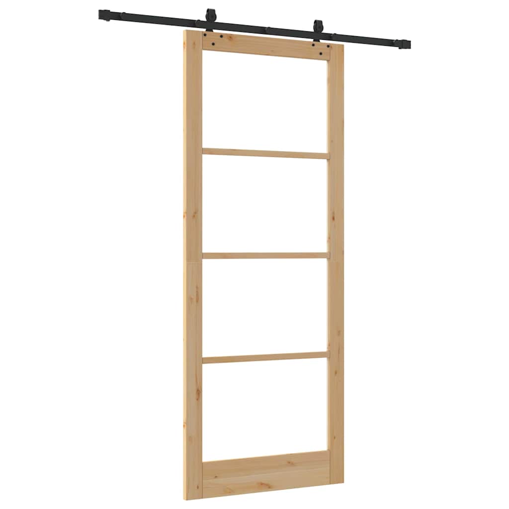 Schiebetür ORKDAL Natürlich und Schwarz 61 x 198,5 cm