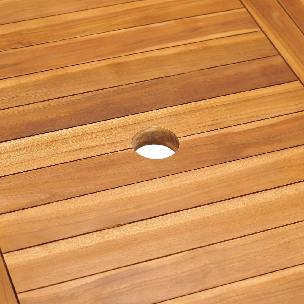Gartentisch 180x90x75 cm Massivholz Teak
