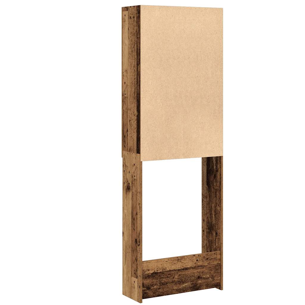 Waschmaschinenschrank Weiß 64x25,5x190 cm