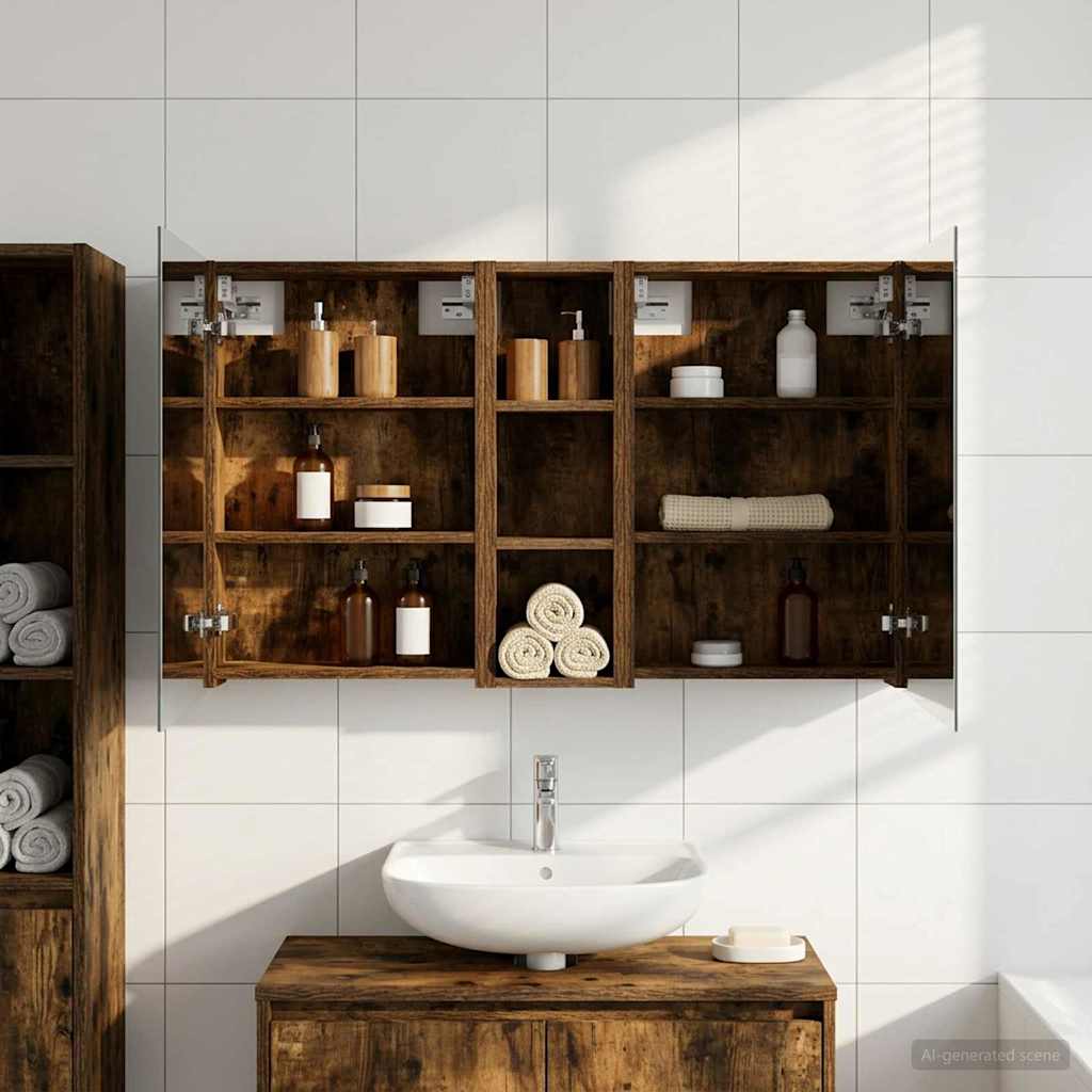 Badezimmerschrank-Set 3 pcs 80 x 10,5 x 50 cm Holzwerkstoff