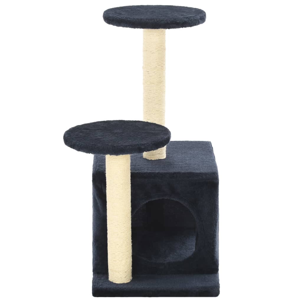 Katzenbaum mit Sisal-Kratzsäulen 60 cm Grau