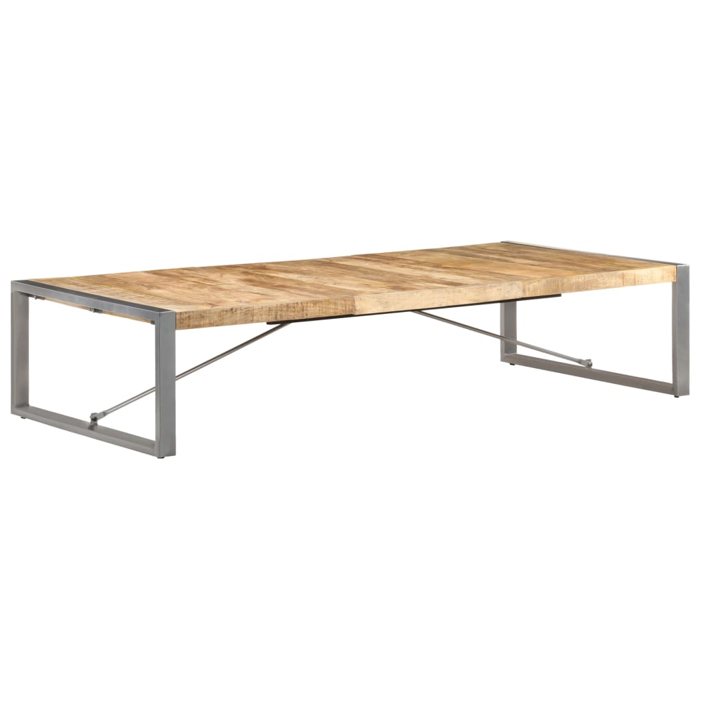 Couchtisch 140x140x40 cm Raues Mangoholz