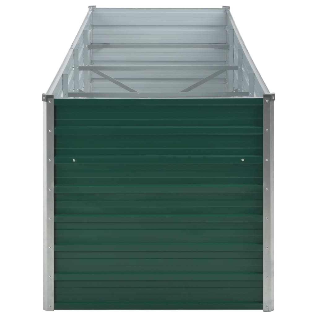 Garten-Hochbeet Verzinkter Stahl 240x80x77 cm Grün