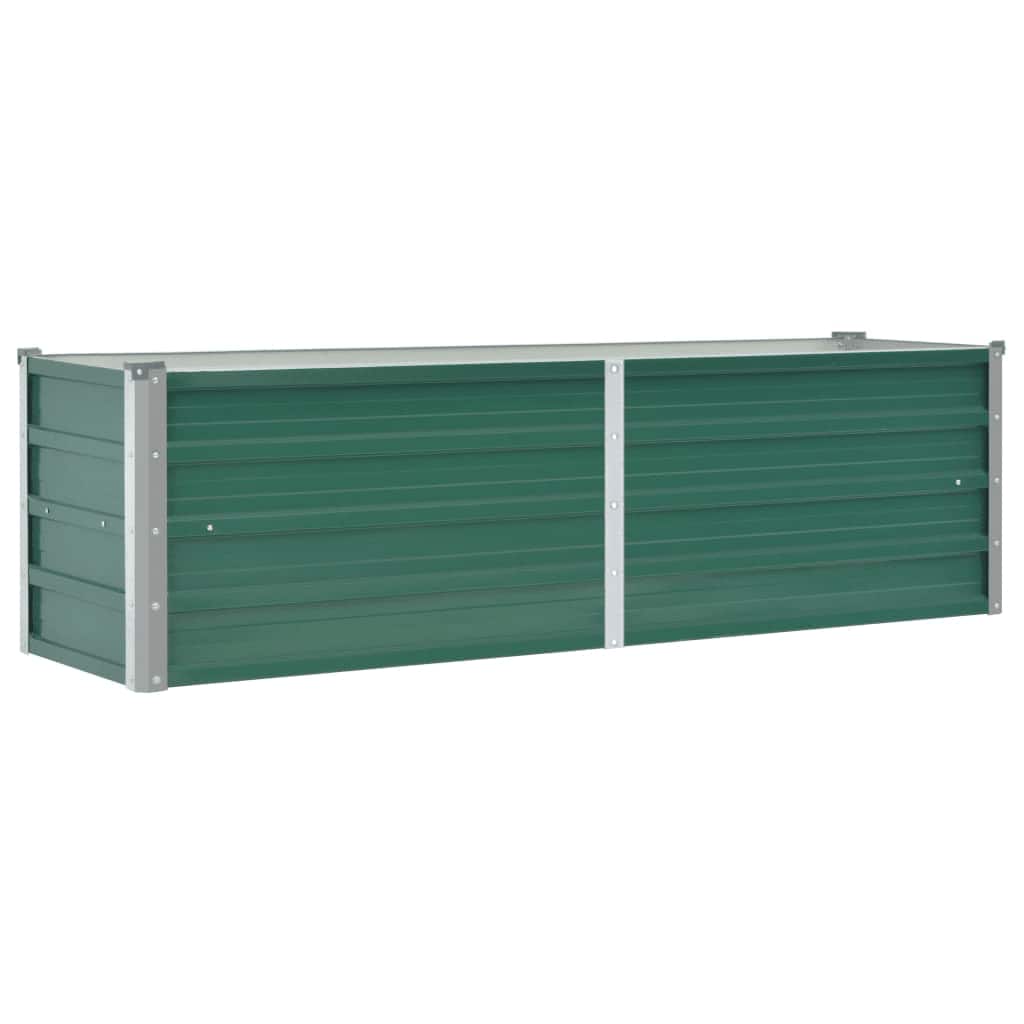 Garten-Hochbeet Verzinkter Stahl 240x80x77 cm Grün
