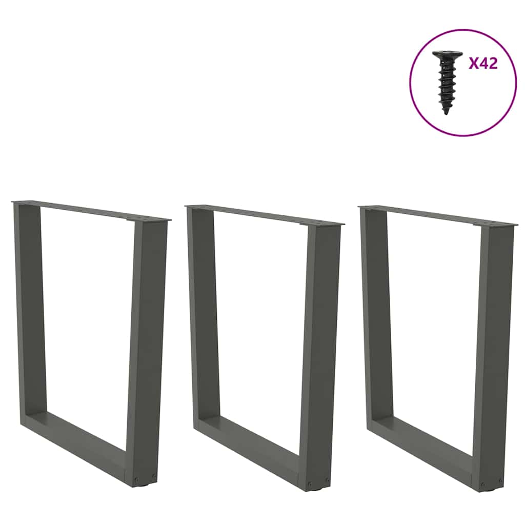 Couchtischbeine V-Form 2 Stück Schwarz 30x(30-31,3) cm Stahl
