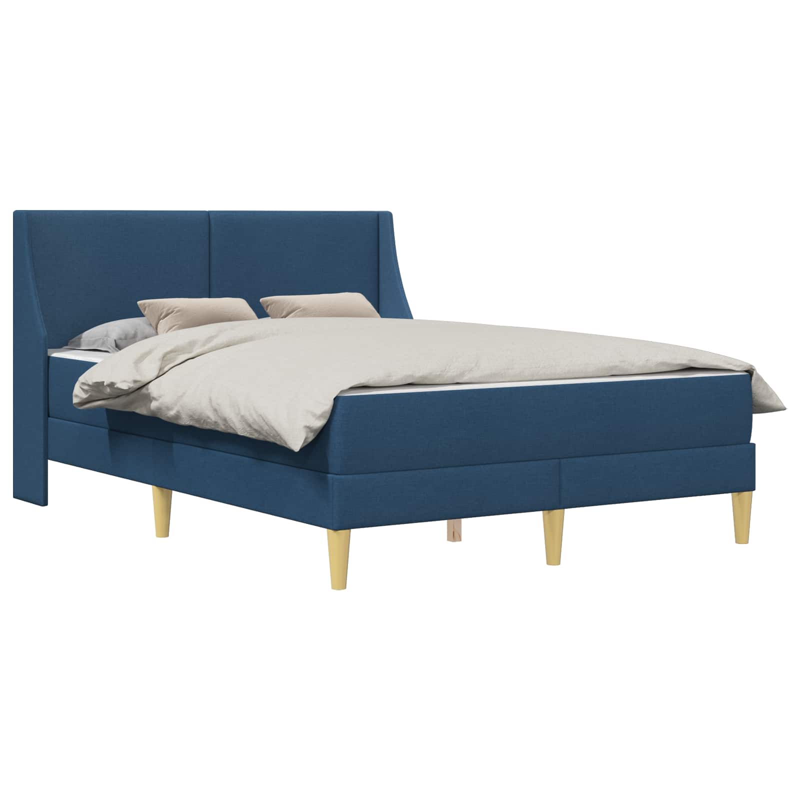Bettgestell mit Matratze Hellgrau 80x 200 cm Polyester