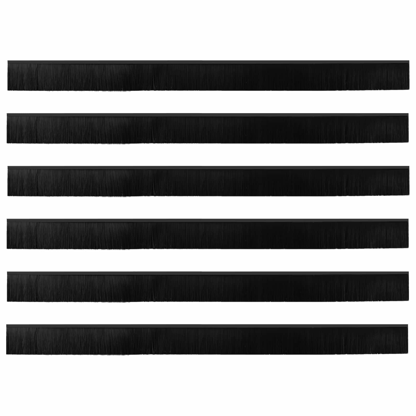 Selbstklebende Türbürstendichtungen 2 pcs Braun 100 cm