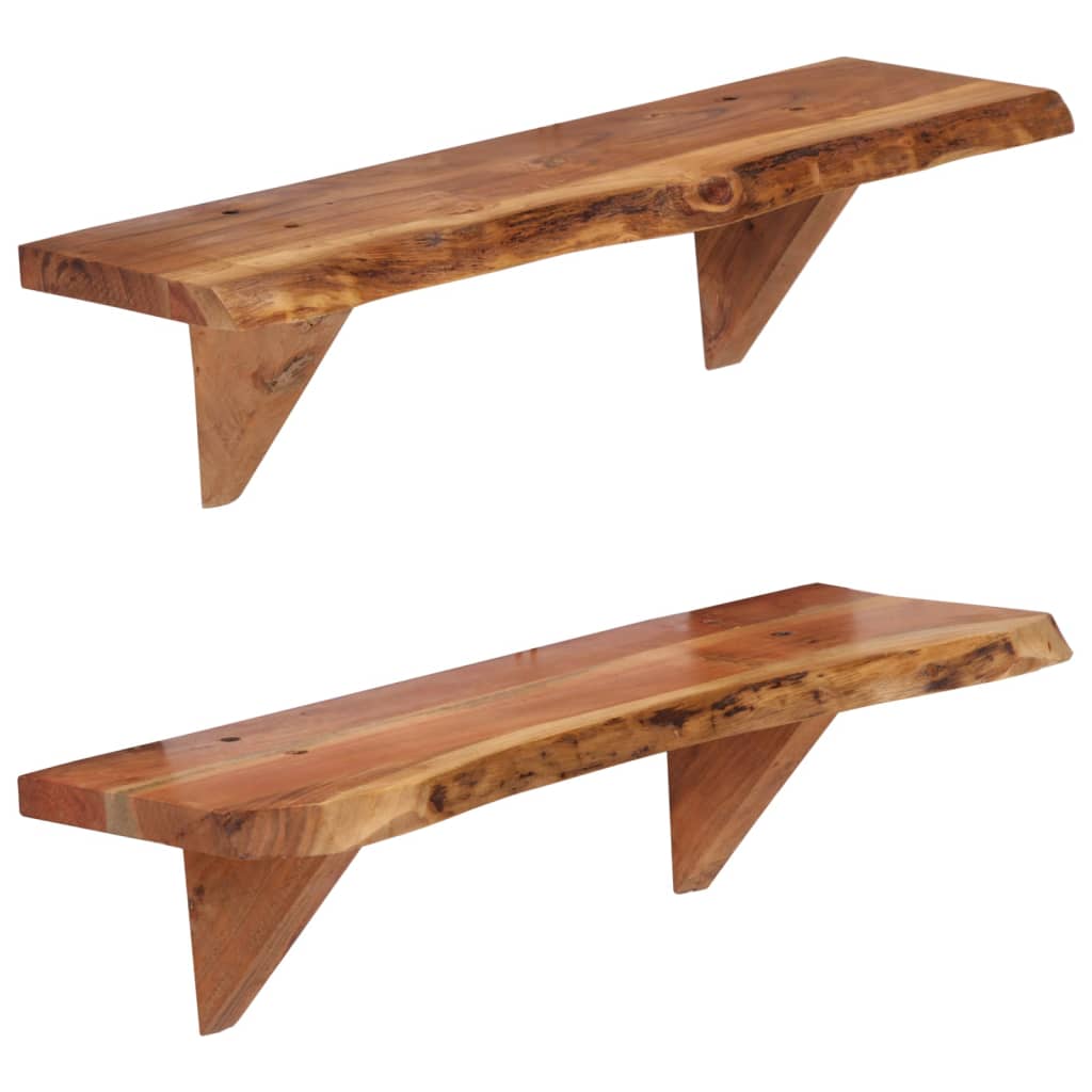 Wandregale 2 Stk. 110x20x18 cm Massivholz Akazie