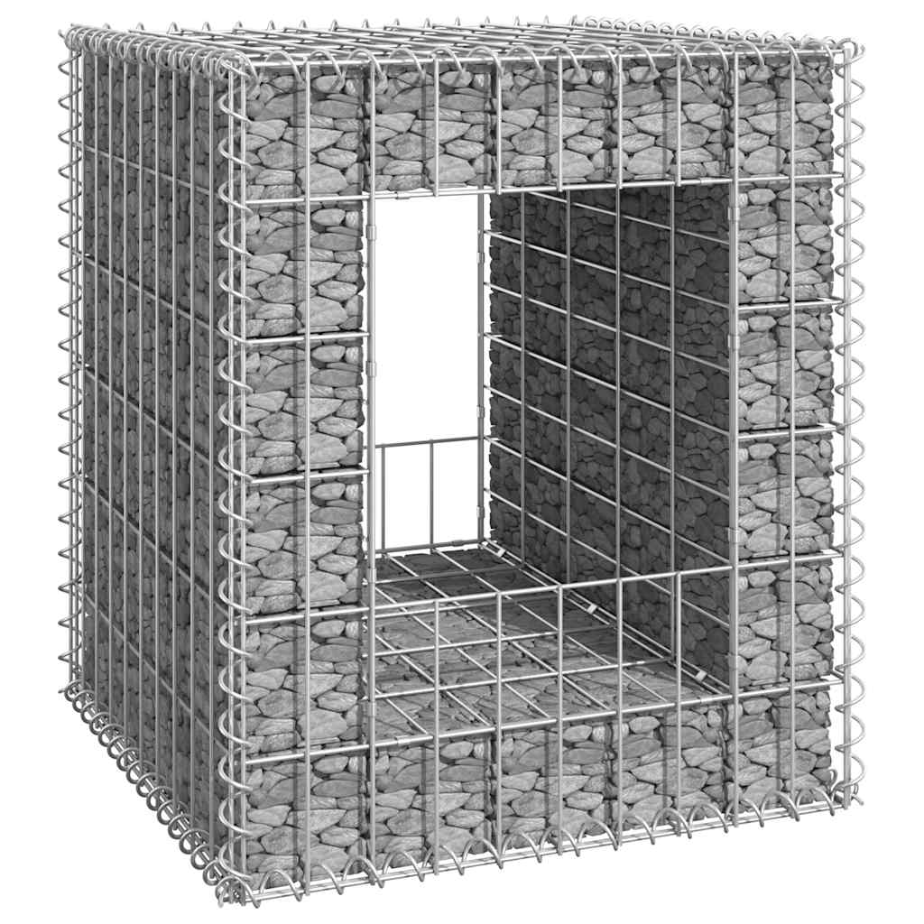 Gabionensäulen 2 Stk. 40x40x60 cm Eisen