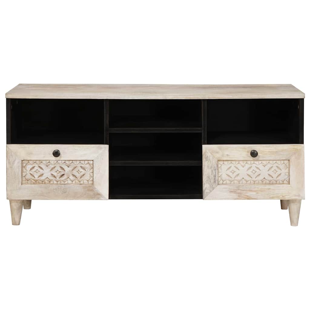 TV-Schränk mit Schubladen 100 x 33 x 46 cm Massivholz Mango